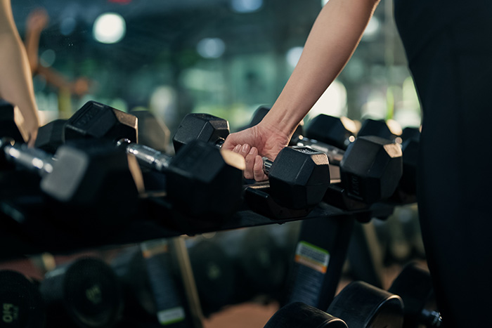 lifting weights